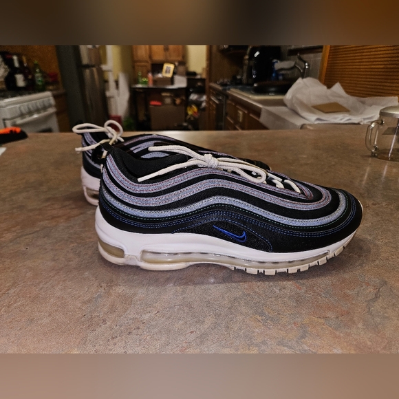 Nike Air Max 97 "Rainbow Stitch" Black Sneakers - Picture 3 of 8